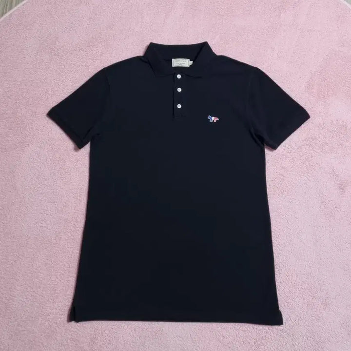 [BUNJANG] Maison Kitsuné Cotton Short Sleeve Polo T-Shirt Black / (정품)메종키츠네 카라 반팔 티셔츠