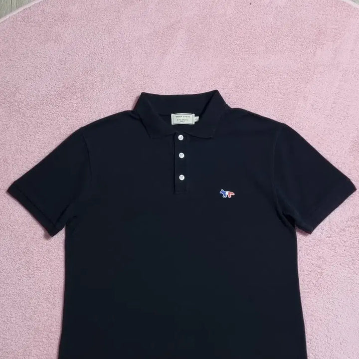 [BUNJANG] Maison Kitsuné Cotton Short Sleeve Polo T-Shirt Black / (정품)메종키츠네 카라 반팔 티셔츠