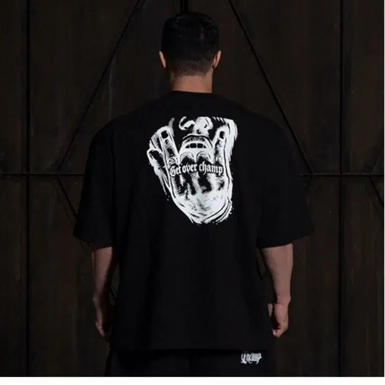 [BUNJANG] Champ Get Over Oversized T-Shirt Size 1 / 챔프 겟오버 오버핏 반팔 1사이즈Get Over Champ 반팔 티셔츠