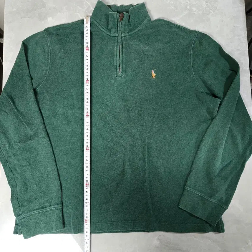 [BUNJANG] Polo Ralph Lauren Green Half-Zip Sweatshirt / 폴로 랄프로렌 하프집업 그린