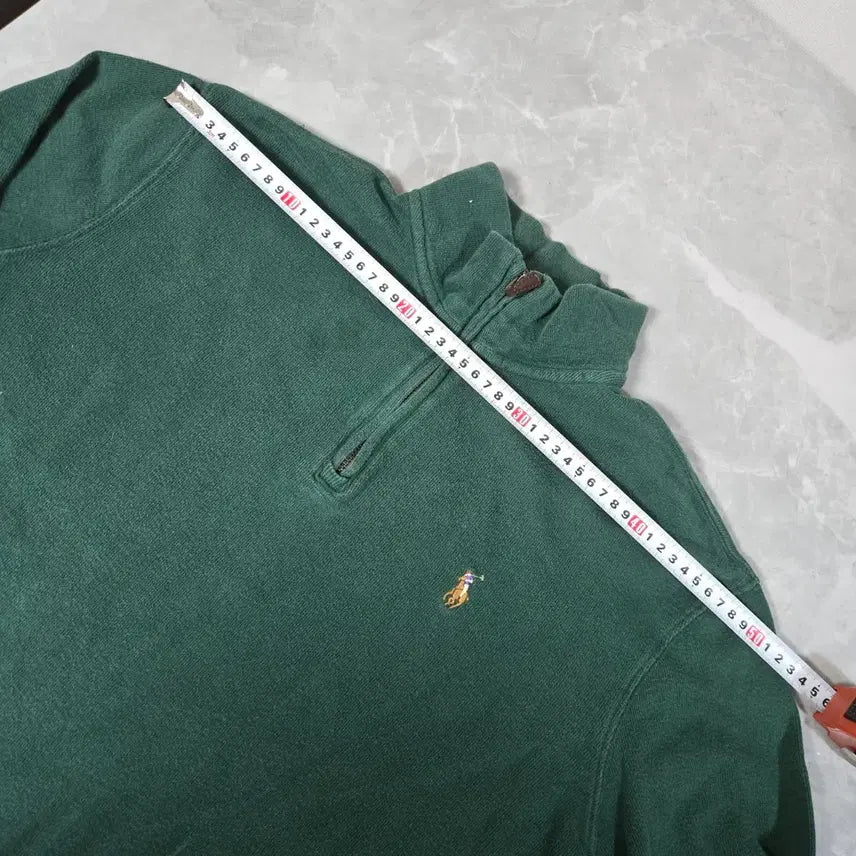 [BUNJANG] Polo Ralph Lauren Green Half-Zip Sweatshirt / 폴로 랄프로렌 하프집업 그린