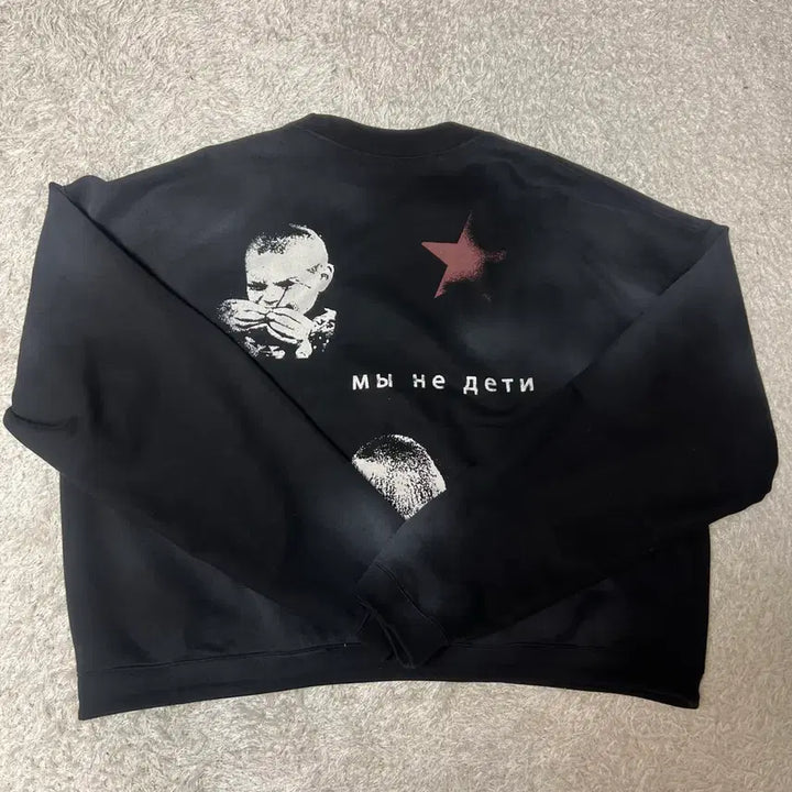 [BUNJANG] QAP Baby Crewneck Black / [OS] qap 베이비 크루넥 baby crewneck 블랙