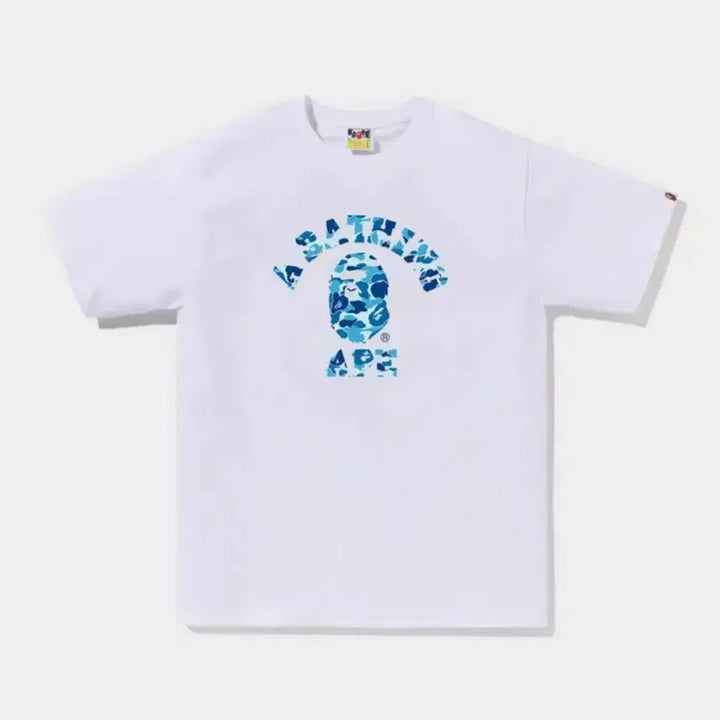 [BUNJANG] Bape ABC Camo College T-Shirt White Blue / L) 베이프 ABC 카모 컬리지 티셔츠 화이트블루