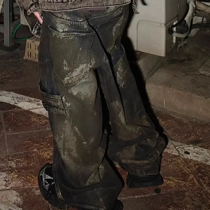 [BUNJANG] Ourpas 066 Mud Dirty Sagging Jeans (M) / ourpas 066 머드 더티 새깅진 M
