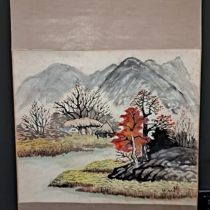 [BUNJANG] Korean Traditional Painting Landscape Scroll / 한국화 풍경 그림 족자