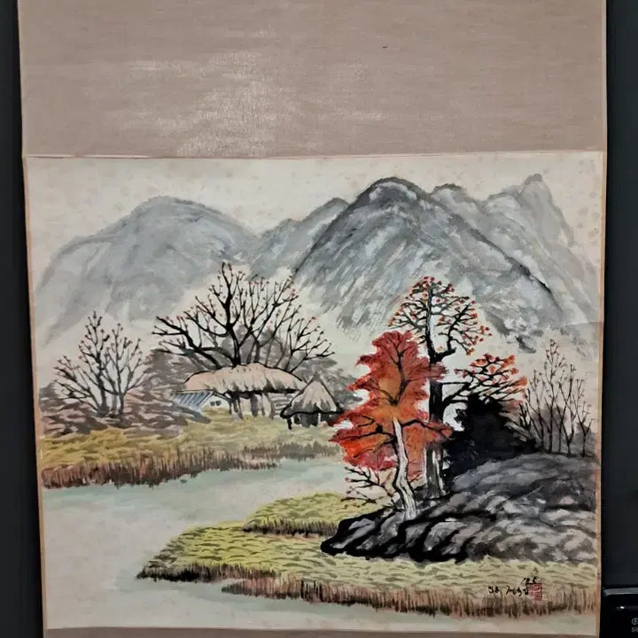 [BUNJANG] Korean Traditional Painting Landscape Scroll / 한국화 풍경 그림 족자