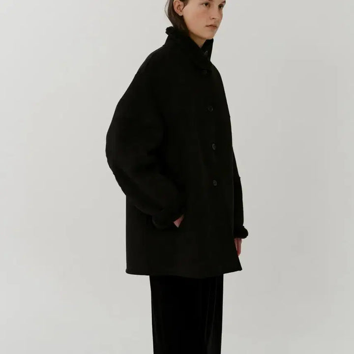[BUNJANG] Lerobe Black Mustang Jacket / 르로브 lerobe 무스탕 블랙