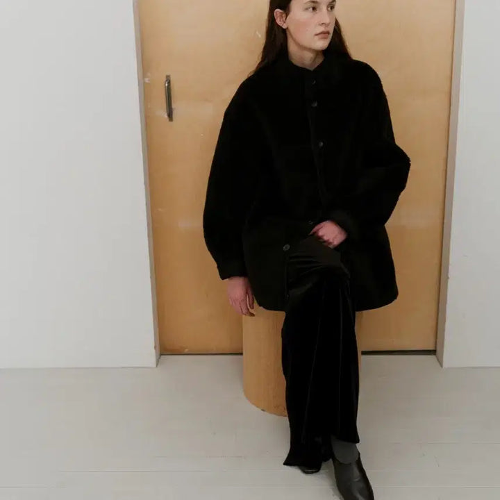 [BUNJANG] Lerobe Black Mustang Jacket / 르로브 lerobe 무스탕 블랙
