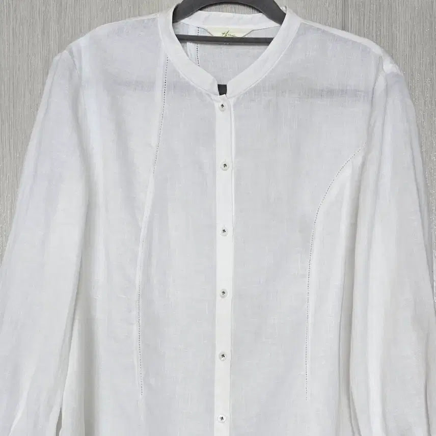 [BUNJANG] iSae Linen Blouse / 66~77/실측참고/iSae 이새 순백의 린넨 블라우스