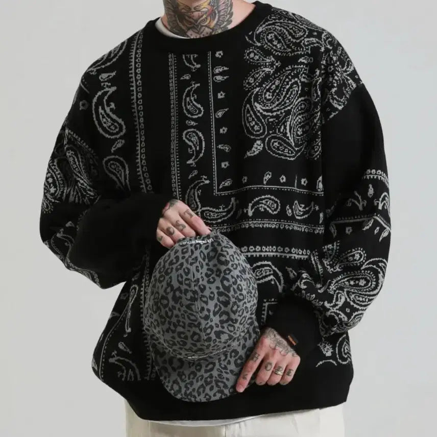 [BUNJANG] Bandana Knit Sweater M / 반다나 니트 스웨터 M (STGNM)