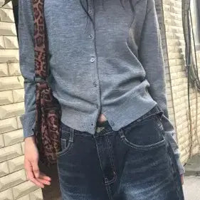 [BUNJANG] DailyJew Melon Basic Cardigan Grey / 데일리쥬 가디건 그레이