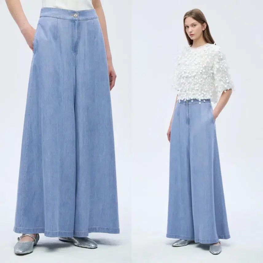 [BUNJANG] Denim Wide Pants / 오브제  데님  와이드 팬츠  26년