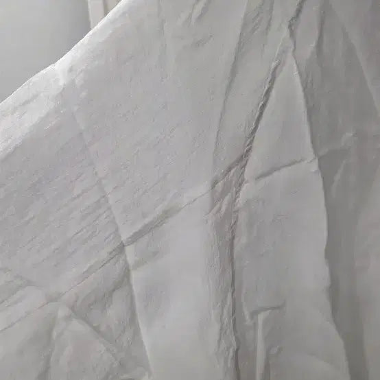 [BUNJANG] White Long Sleeve See-Through Blouse / 화이트 긴팔 시스루 블라우스
