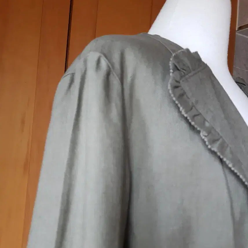 [BUNJANG] Frill Ribbon Linen Jacket / 프릴 리본 린넨자켓