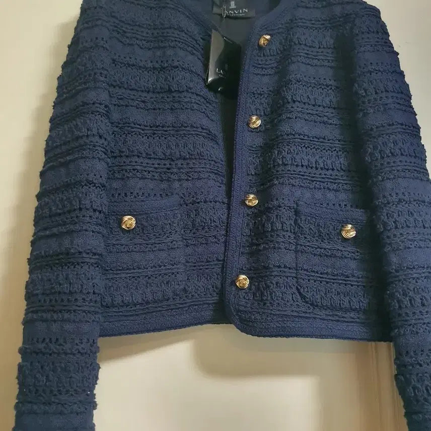 [BUNJANG] Lanvin SS24 Tweed Jacket Navy / 랑방 트위드 자켓 ss24