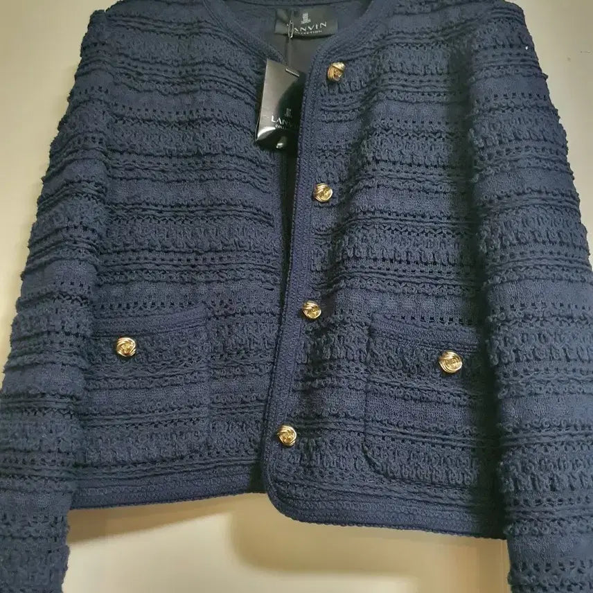 [BUNJANG] Lanvin SS24 Tweed Jacket Navy / 랑방 트위드 자켓 ss24