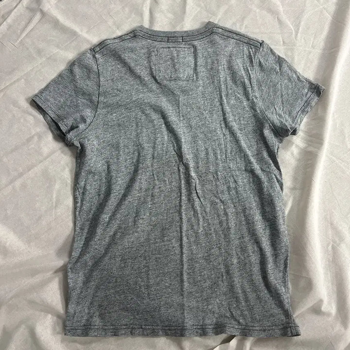 [BUNJANG] Abercrombie &amp; Fitch Patch Short Sleeve T-Shirt Grey / 아베크롬비 앤 피치 정품 핑크그린 패치 반팔 그레이
