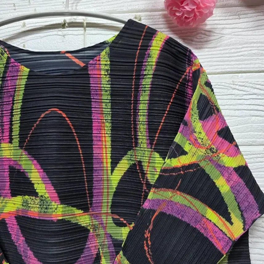 [BUNJANG] Color Block Pleated Shirt / 배색 플리츠 셔츠 66ㅡ77