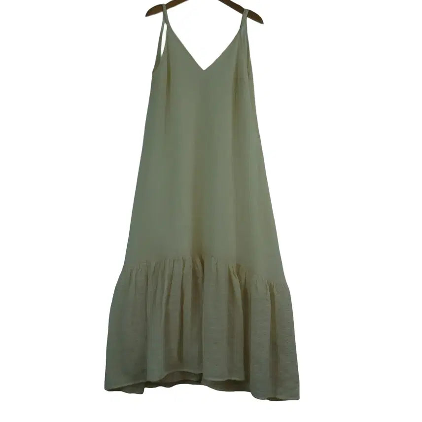 [BUNJANG] Maje Ivory Tiered Long Dress - Size 38 / 마쥬 maje 정품 아이보리 민소매 티어드 롱 원피스 38