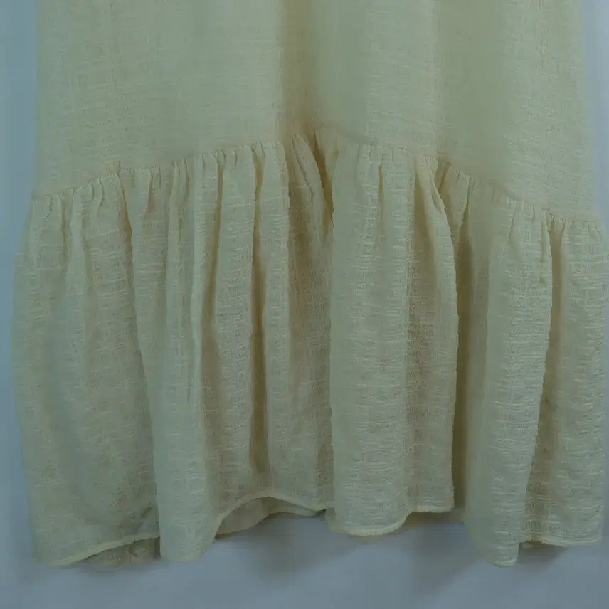 [BUNJANG] Maje Ivory Tiered Long Dress - Size 38 / 마쥬 maje 정품 아이보리 민소매 티어드 롱 원피스 38