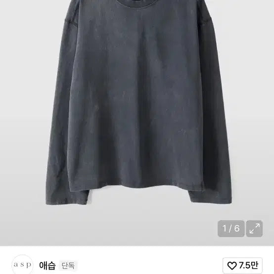 [BUNJANG] ASPESI Vintage Washed Long Sleeve Navy / 애습 빈티지 워싱 롱슬리브 네이비