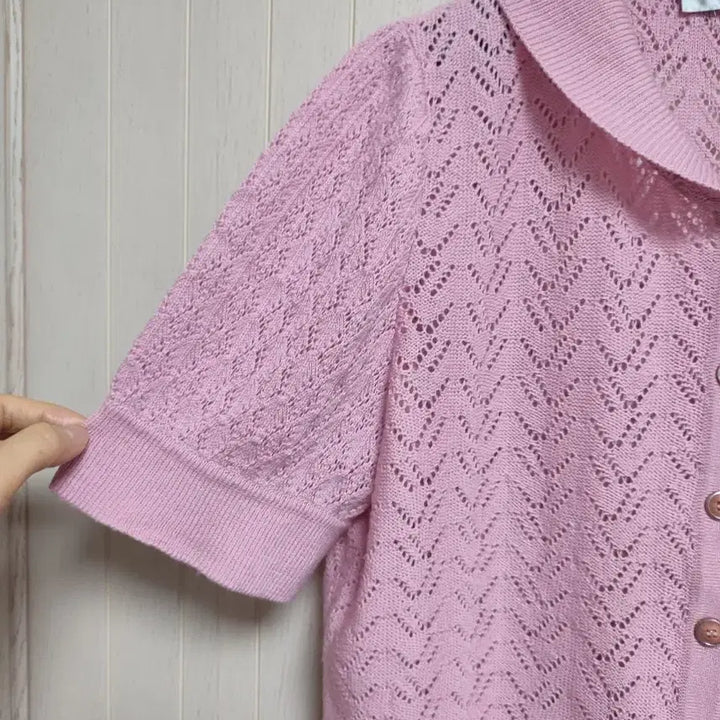 [BUNJANG] ST. JOHN Collection Line Punching Knit Cardigan / ST.JOHN 센존 니트 블라우스