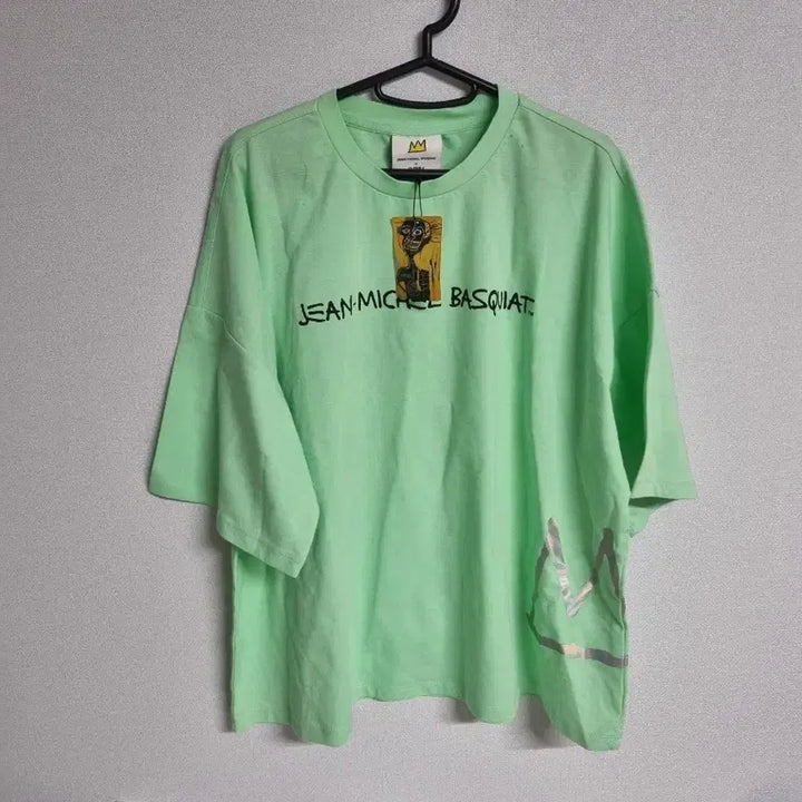 [BUNJANG] Jean-Michel Basquiat Oversized Short-Sleeve T-Shirt Mint / JEAN-MICHEL BASQUIAT 반팔 티셔츠 민트