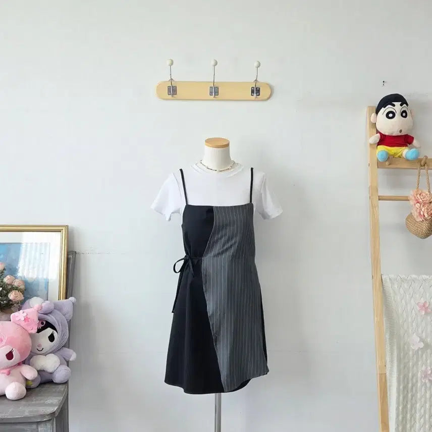 [BUNJANG] GOBLIN Black Strap Dress / 빈티지 만원샵 GOBLIN 블랙 끈 원피스