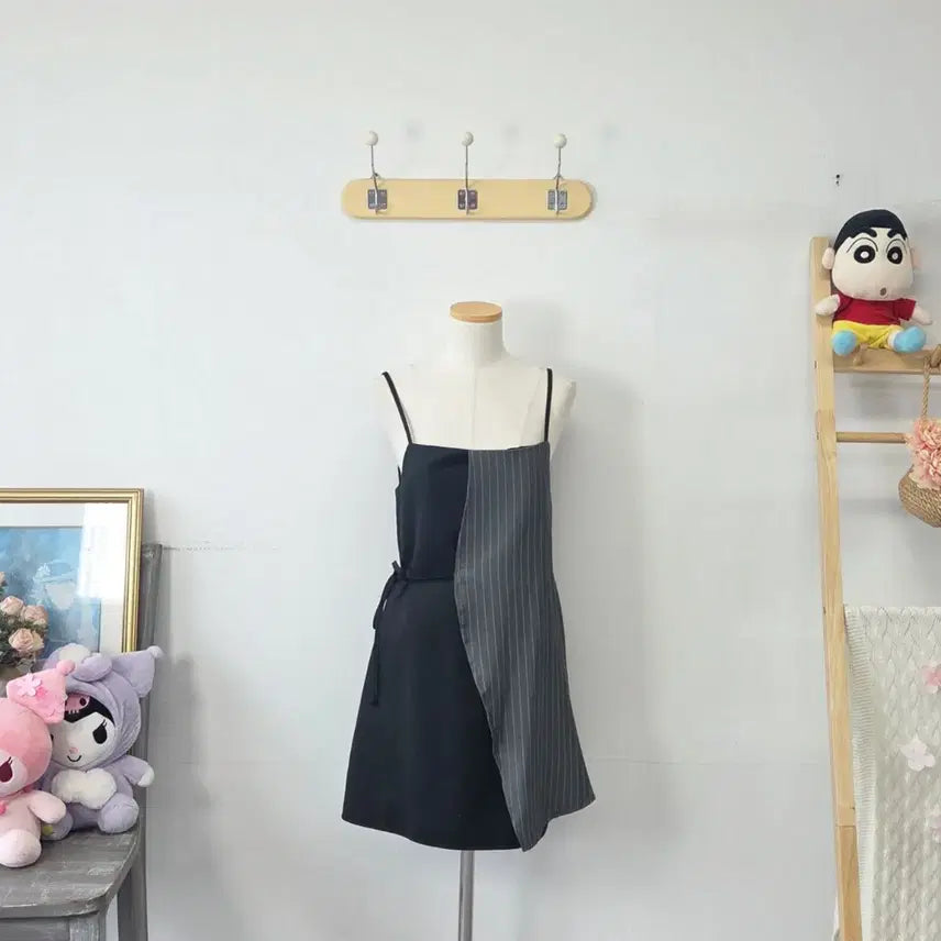 [BUNJANG] GOBLIN Black Strap Dress / 빈티지 만원샵 GOBLIN 블랙 끈 원피스