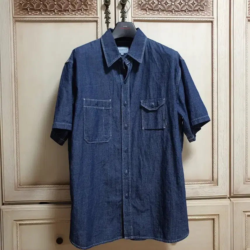 [BUNJANG] Espionage Chambray Work Shirt Denim Shirt XL / 새상품급 에스피오나지 샴브레이 워크셔츠 데님셔츠 xl