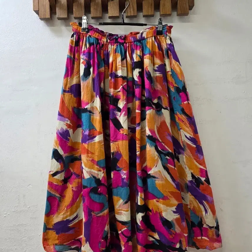 [BUNJANG] Japanese Vintage Reversible Pattern Long Skirt / 일본빈티지 리버시블패턴 스커트