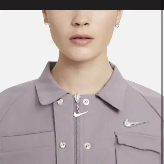 [BUNJANG] Nike Swoosh Woven Jacket Lavender Small / 나이키 스우시 우븐 자켓 라벤더 스몰