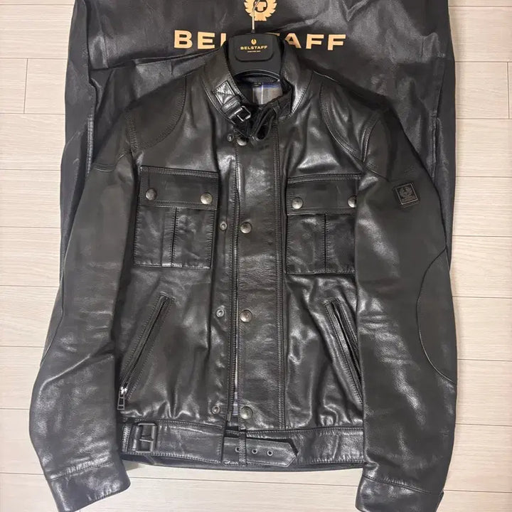 [BUNJANG] Belstaff Gangster Black Leather Jacket / (44size) 벨스타프 갱스터 블랙 최신판 가죽자켓
