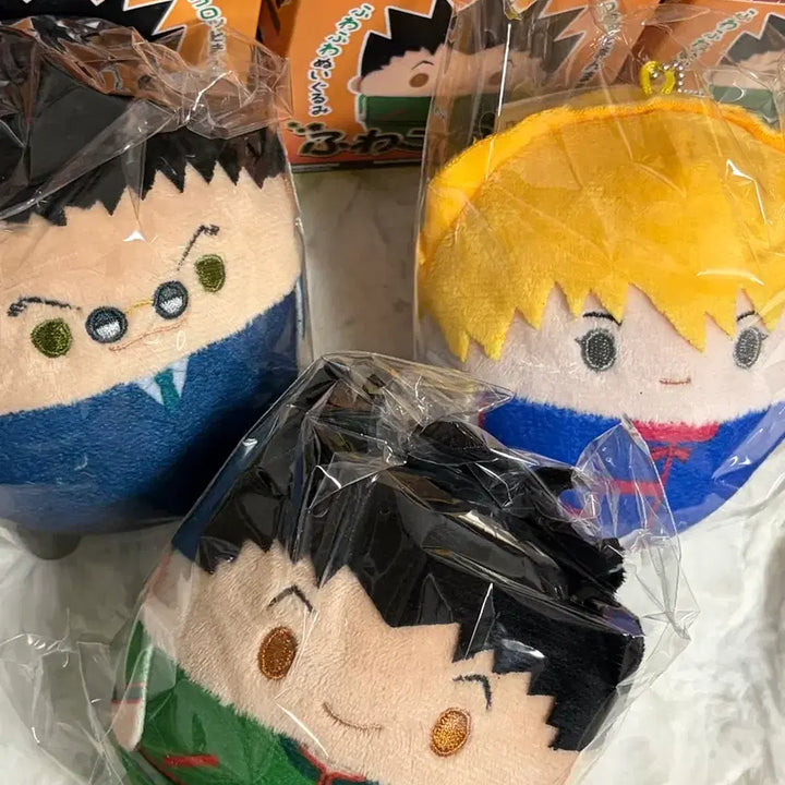 [BUNJANG] Hunter x Hunter Gon, Killua, Kurapika, Leorio Fuwary Kororin Plush Set / 헌터헌터 곤 크라피카 레오리오 후와코로링 인형 누이