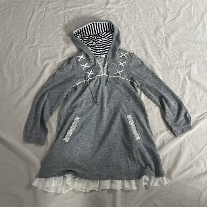 [BUNJANG] AXISFARM Rabbit Grey Hooded Dress / 엑시즈팜 토끼 그레이 후드 원피스