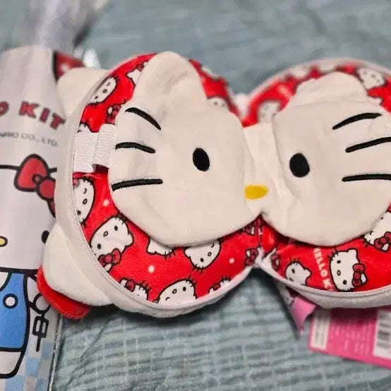 [BUNJANG] Hello Kitty Umbrella &amp; Sleep Mask Set / 헬로우키티 우산&amp;수면안대 세트
