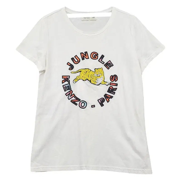 [BUNJANG] Kenzo Tiger Graphic Cotton T-Shirt - White (M) / 겐조 프린팅 화이트 반팔티 M