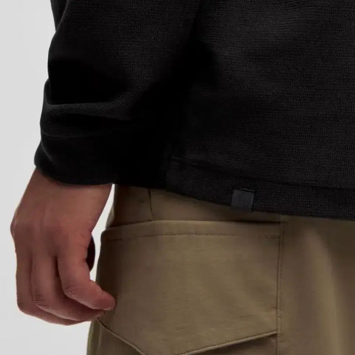 [BUNJANG] Lululemon Heavyweight Cotton Textured Long Sleeve Shirt Black M / (미착용)룰루레몬_헤비웨이트 코튼 텍스처드 롱슬리브 셔츠_블랙/M
