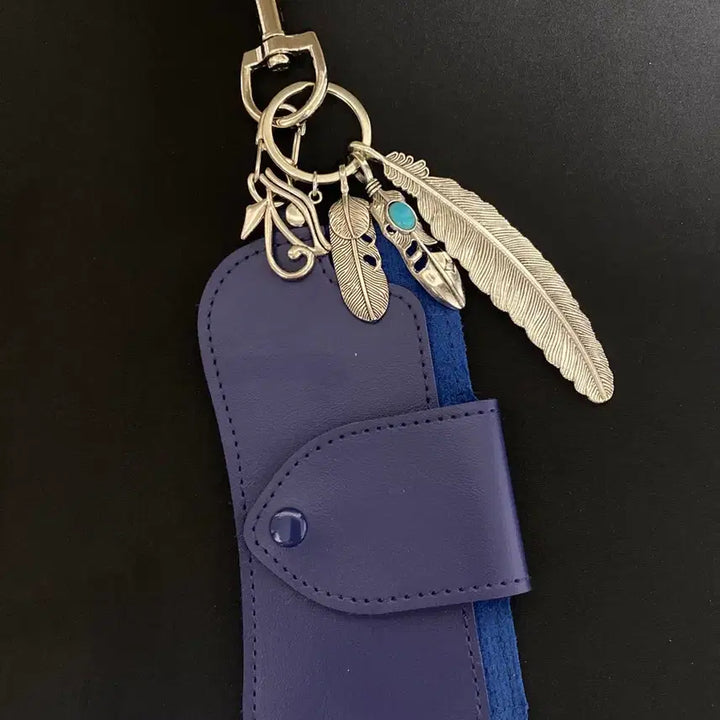 [BUNJANG] Sunglasses Case Keychain with Metal Charm / 선글라스 케이스 키체인