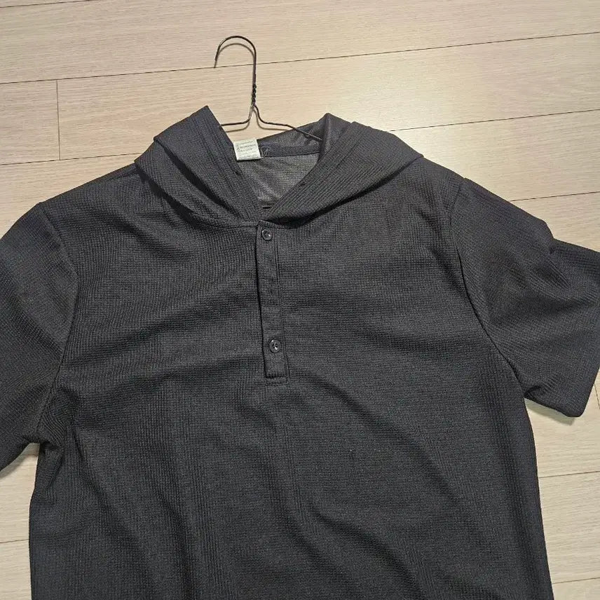 [BUNJANG] Black Short Sleeve Hoodie and Shorts Set / 블랙 반팔 후드 반바지 세트32-34ㅡ신품급ㅡ해운대