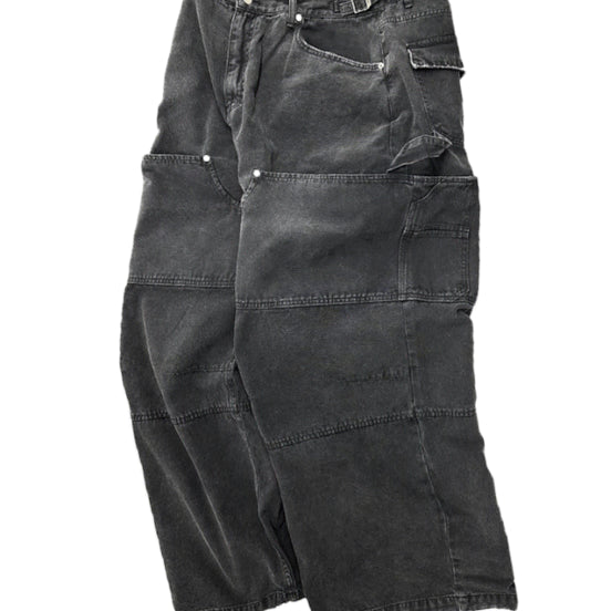 [BUNJANG] Nonnode Double Knee Cover Pants Vintage Black / [3] 논노드 더블니 커버 팬츠 빈티지 블랙