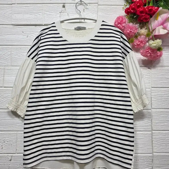[BUNJANG] Reni &amp; McCoy 2021 Striped Shirt / 2021년 르니앤맥코이 단가라 셔츠 66ㅡ77
