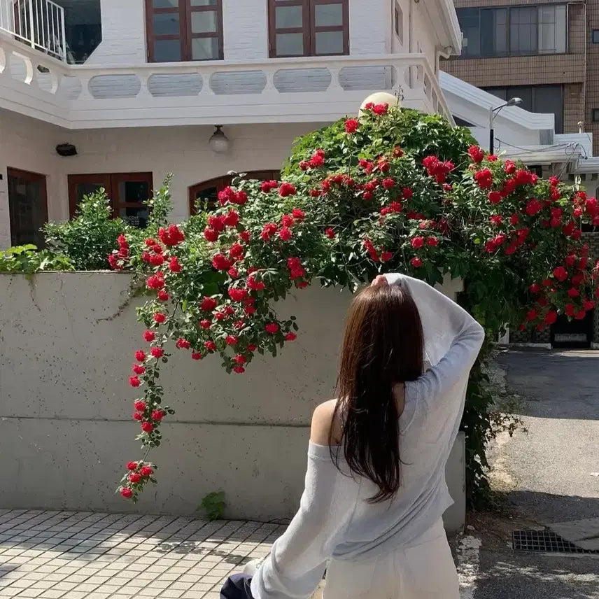 [BUNJANG] Desol Linen V-Neck Knit Sweatshirt / 드솔 린넨 브이넥 맨투맨 브이넥니트 브이넥 니트