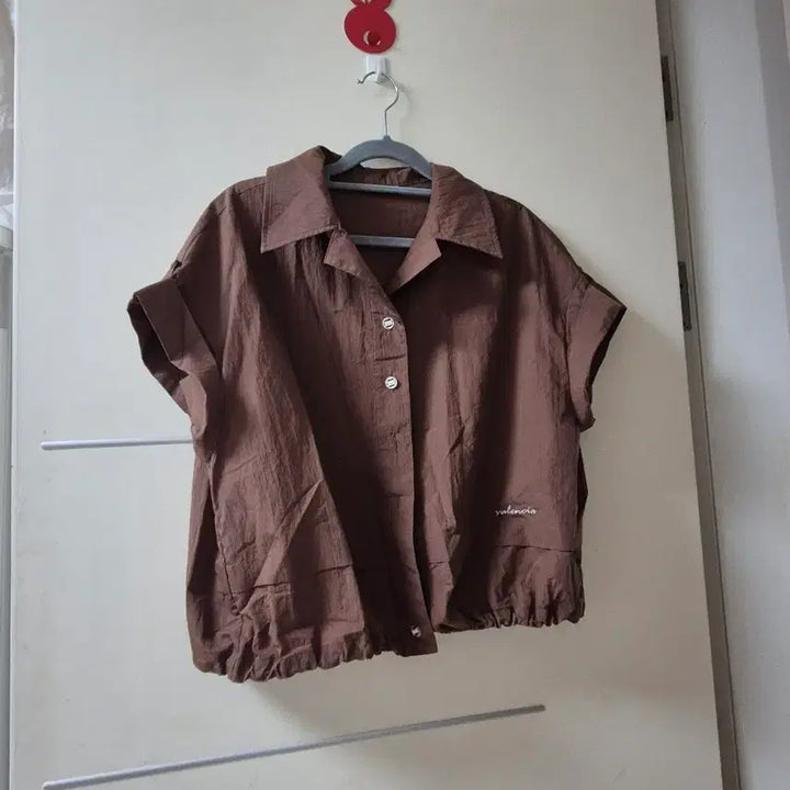 [BUNJANG] Balenciaga Brown Short Sleeve Shirt S / 발렌시아 브라운 브라우스 S