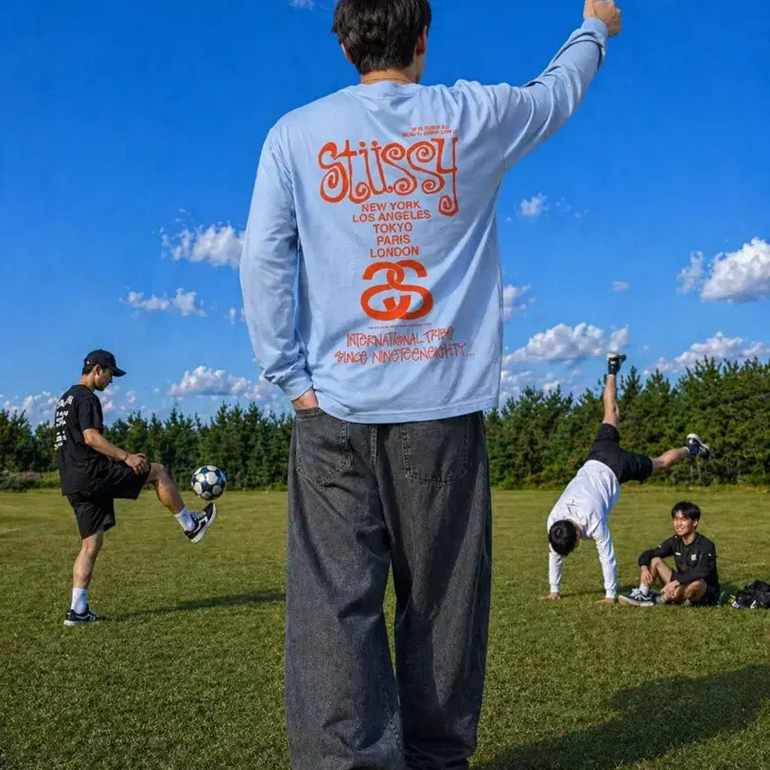 [BUNJANG] Stussy International Tribe Long Sleeve Sky Blue / [판매완료] Stussy 스투시 인터내셔널 트라이브 롱슬리브