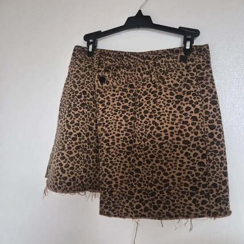 [BUNJANG] Leopard Print Wrap Skirt / 레오파드 호피 랩 스커트