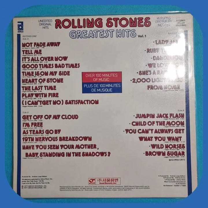[BUNJANG] The Rolling Stones Greatest Hits Vol. 1 LP / 롤링스톤즈 Greatest Hits Vol.1 LP NM/NM
