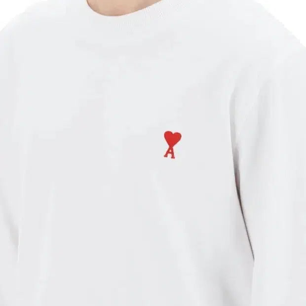 [BUNJANG] AMI Small Heart Long Sleeve T-Shirt XL / 아미 스몰하트 화이트 롱슬리브 쭉티 긴팔 티셔츠 XL 무배