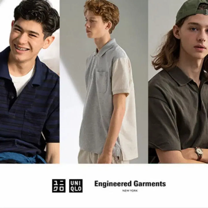 [BUNJANG] Uniqlo Engineered Garments PK Collar T-Shirt Bundle Set (M) / 유니클로 엔지니어드가먼츠 PK 카라티셔츠 M 3종