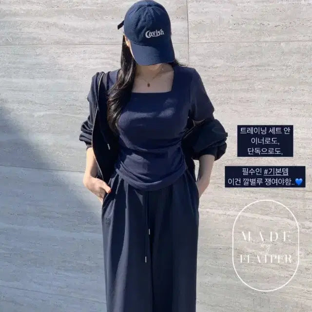 [BUNJANG] FLATHER Yeoshi 4 Modal Square Neck Side Shirring Cover Fit Short Sleeve T-Shirt / [미개봉 19% 할인] 플랫퍼 여시4 모달 스퀘어넥 옆셔링 커버핏 반팔티